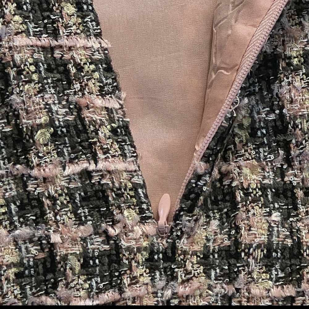 Talbots Tweed Sleeveless Sheath Dress Pink Womens 18W Plus Size Preppy Career - Picture 13 of 13